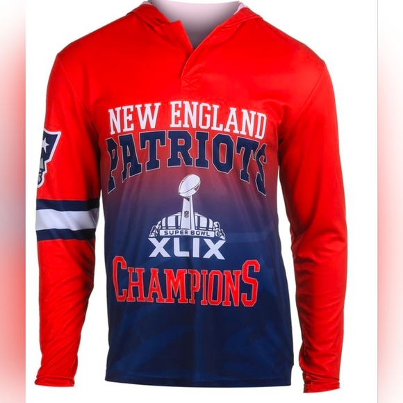 NFL Tops - New England Patriots SuperBowl XLIX Championship Hoodie Tee NWOT Size XL Unisex
